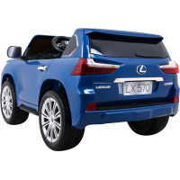 Дитяча акумуляторна машинка Lexus LX570 Синя