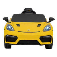 Детская аккумуляторная машинка Porsche 718 крашеная Желтая