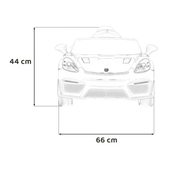 Дитяча акумуляторна машинка Porsche 718 фарбована Жовта