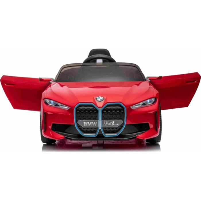 Детская аккумуляторная машинка BMW i4 для детей Красная