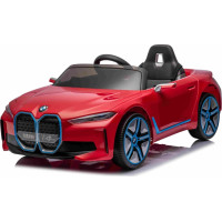 Детская аккумуляторная машинка BMW i4 для детей Красная