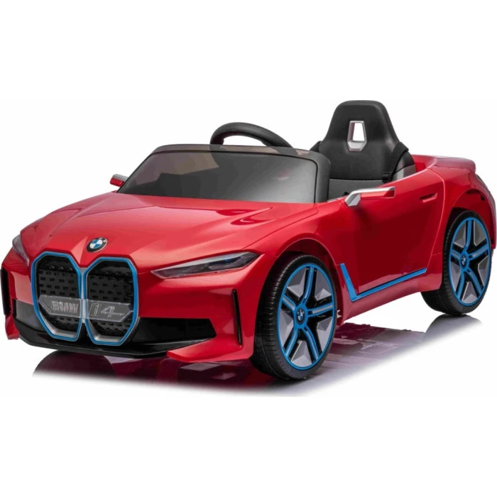 Детская аккумуляторная машинка BMW i4 для детей Красная
