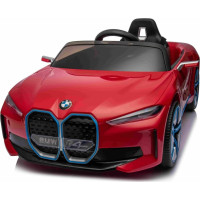 Детская аккумуляторная машинка BMW i4 для детей Красная