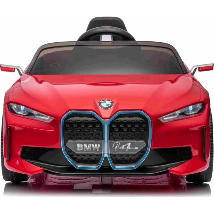 Детская аккумуляторная машинка BMW i4 для детей Красная