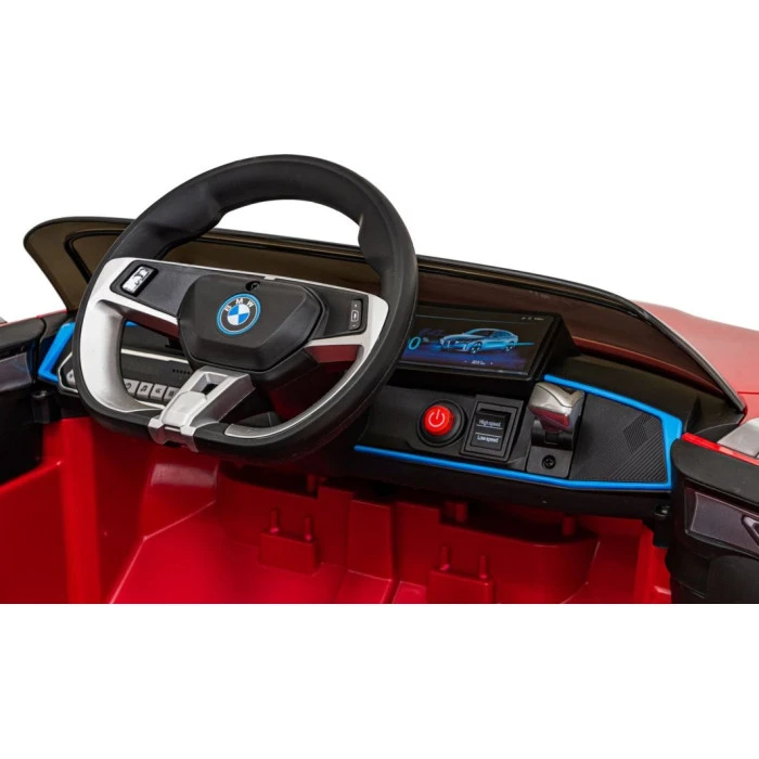 Детская аккумуляторная машинка BMW i4 для детей Красная