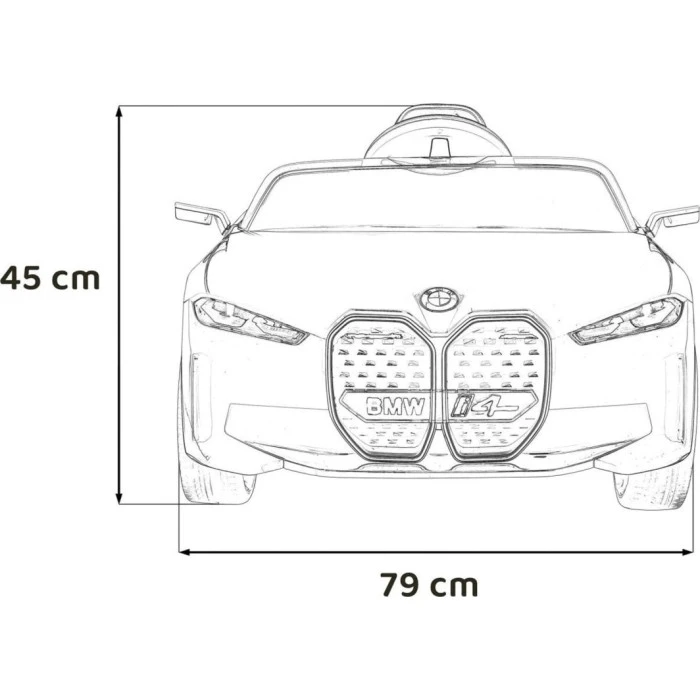 Детская аккумуляторная машинка BMW i4 для детей Красная