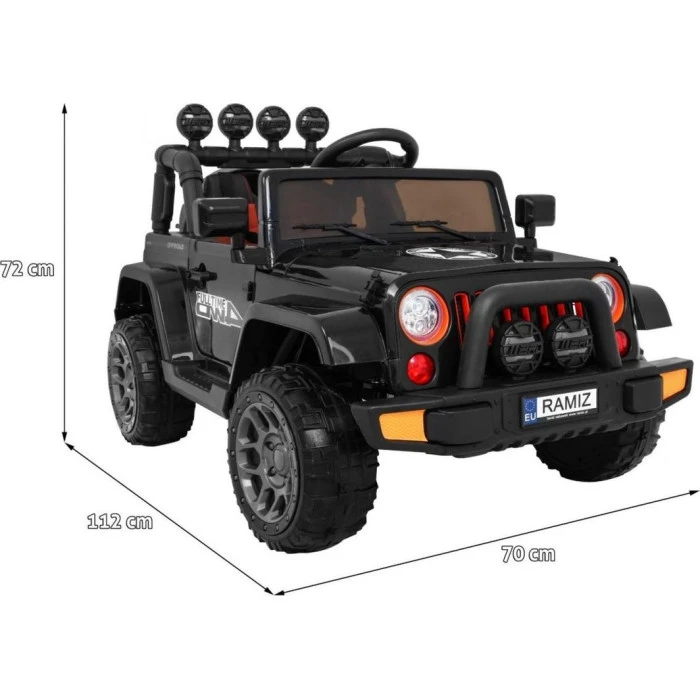 Дитячий акумуляторний позашляховик Чорний