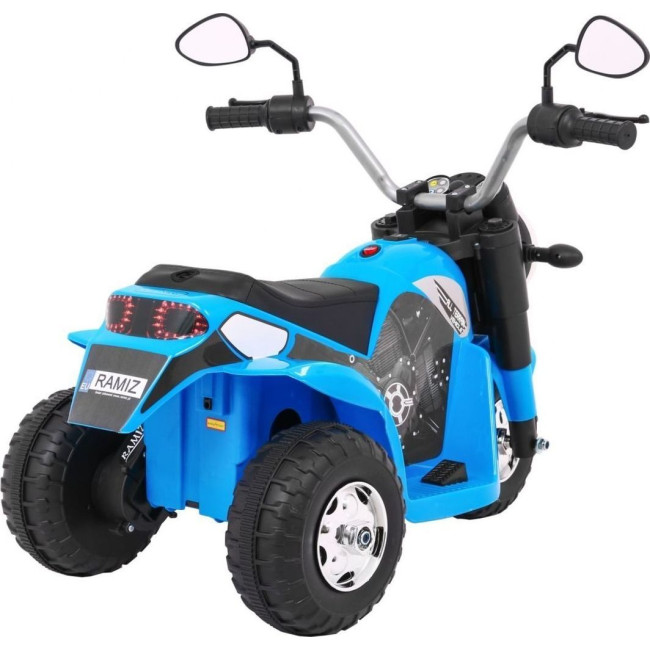 Детский аккумуляторный мотоцикл RAMIZ MiniBike голубой