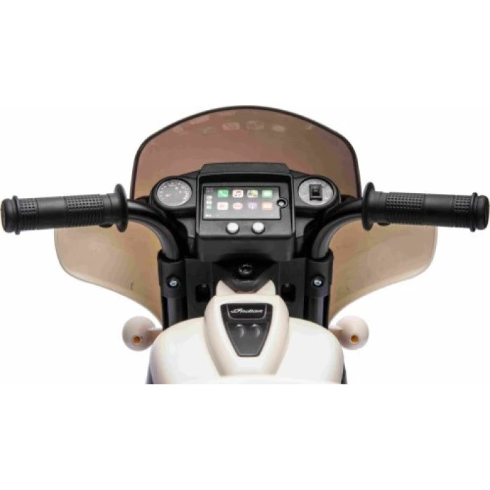 Дитячий акумуляторний мотоцикл Чоппер INDIAN Білий