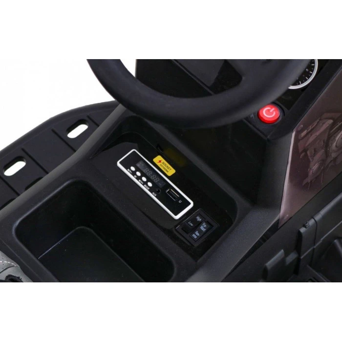 Дитячий акумуляторний трактор, титановий із причепом Червоний