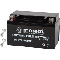 Гелевый аккумулятор для мотоцикла 12v 7ah mtx7a-bs moretti