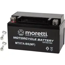 Гелевый аккумулятор для мотоцикла 12v 7ah mtx7a-bs moretti