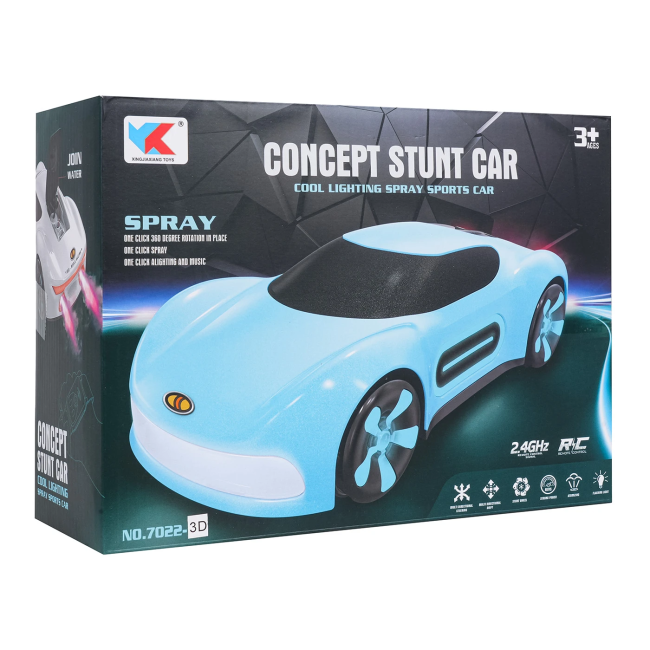 Машинка детская Ramiz 7022-3D на дистанционном управлении, голубовато-черная