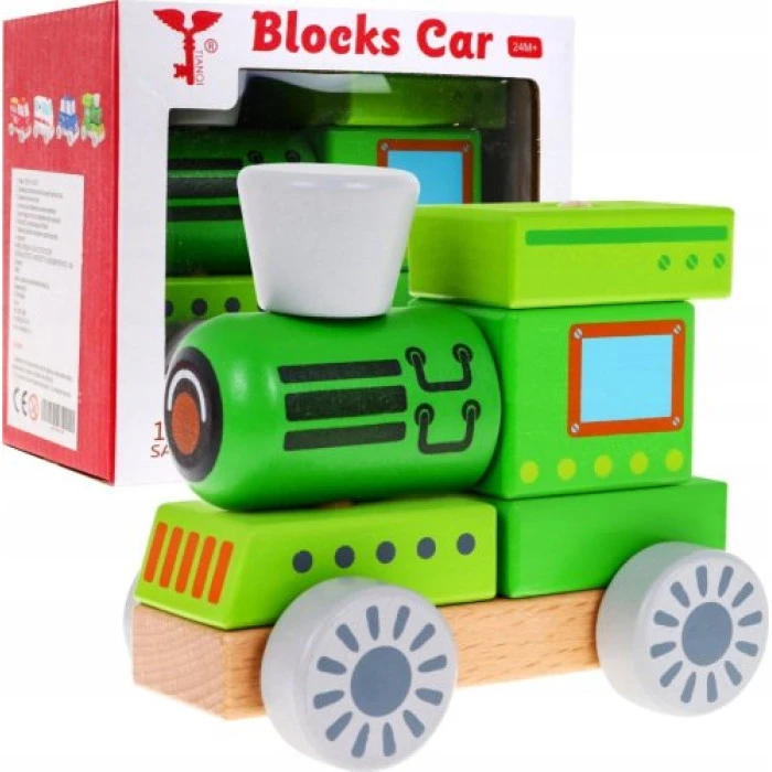 Детский поезд деревянный