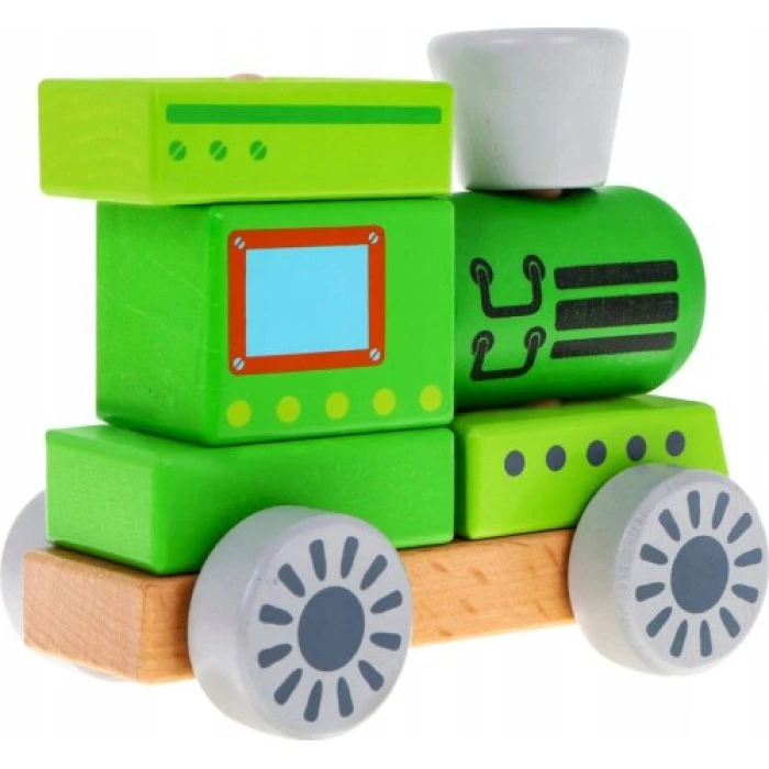 Детский поезд деревянный