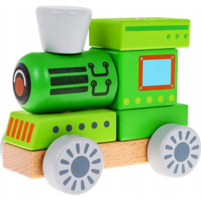 Детский поезд деревянный