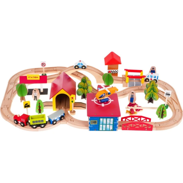 Mega дерев'яний потяг 69 ел