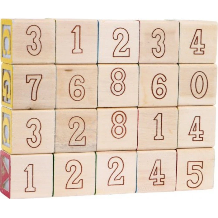 Дитяча вантажівка дерев'яна з причепом і кубиками для дітей 2+