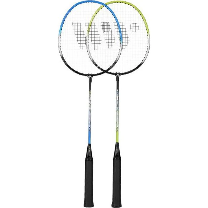 Ракетки для бадминтона WISH STEELTEC 216K, зелено-синие