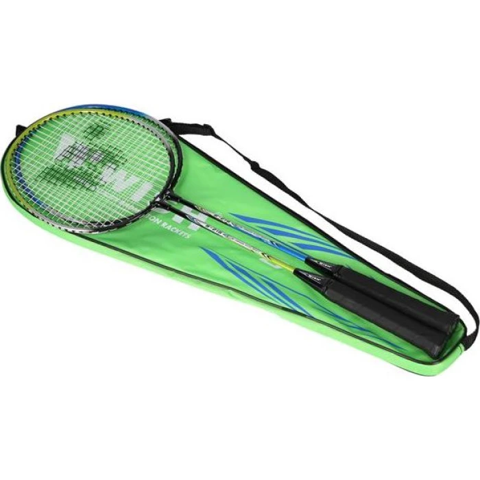 Ракетки для бадминтона WISH STEELTEC 216K, зелено-синие