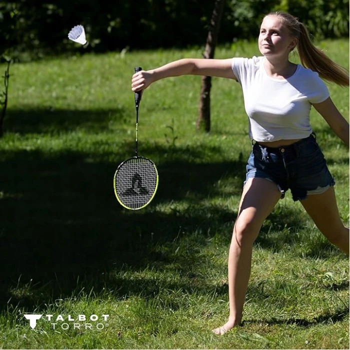 Набор для бадминтона Talbot Torro Magic Night 449405 черно-зеленый.