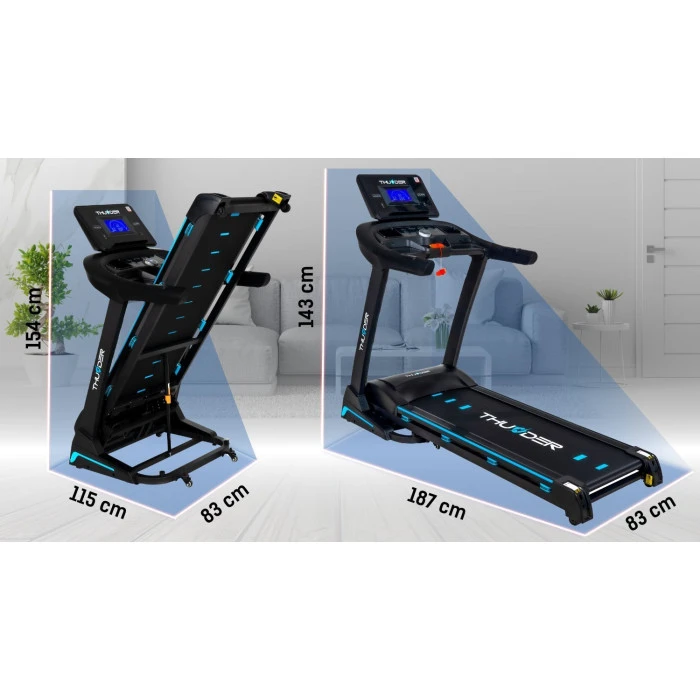 Беговая электрическая дорожка THUNDER CORE-S-BLACK