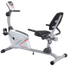 Велотренажер горизонтальный магнитный inSPORTline Varis бело-серый