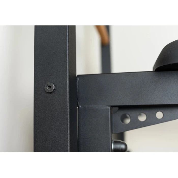 Скамья BenchK Гимнастическая стремянка + металлическая штанга + брусья + черная скамья BenchK