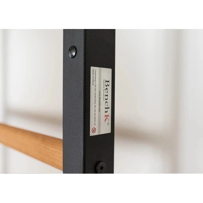 Скамья BenchK Гимнастическая стремянка + металлическая штанга + брусья + черная скамья BenchK