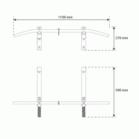 Турник для подтяжки настенный K-Sport KSSL107