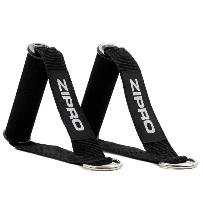 Набор лент-эспандеров для упражнений ZIPRO+ аксессуары 11 элементов серо-черный