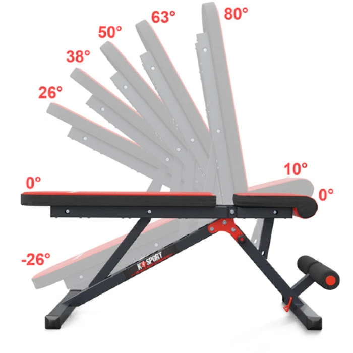 Лава регулируемая для жима штанги складная K-SPORT KSSL062
