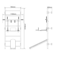 Лестница с турником, брусьями и скамьей K-SPORT KSSL0100