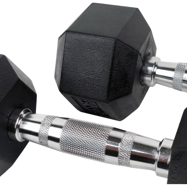 Гантель UnderFit UF50 прорезиненная 1 х 22,5 кг.