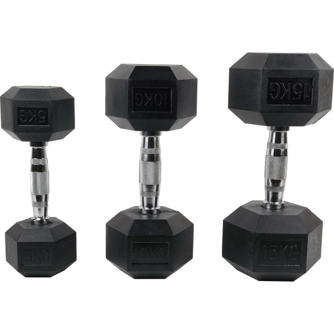 Гантель UnderFit UF50 прорезиненная 1 х 22,5 кг.