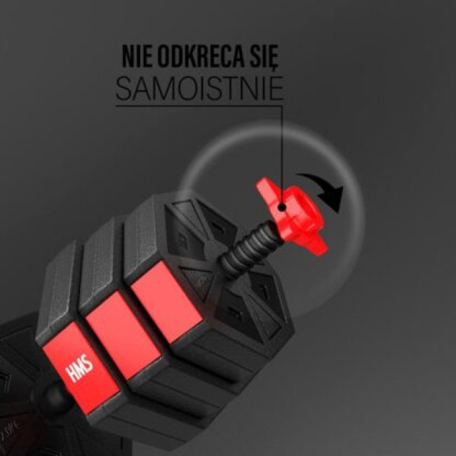 Набор штанга+гантели HMS SGC30 - 30 кг/черно-красный