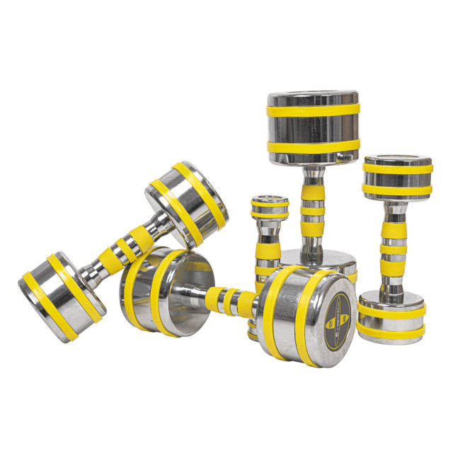 Гантель хромированный inSPORTline Yellsteel 14 кг