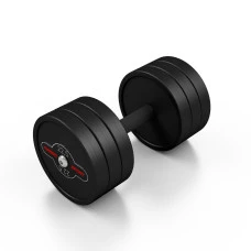 Гантель стальная прорезиненная Marbo Sport 22,5 кг черная