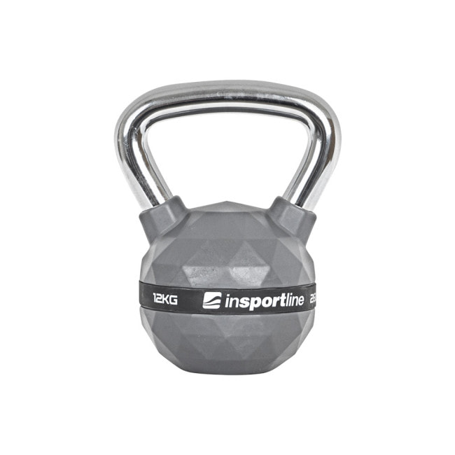 Гиря с резиновым покрытием inSPORTline Kettlebell PU 12 кг