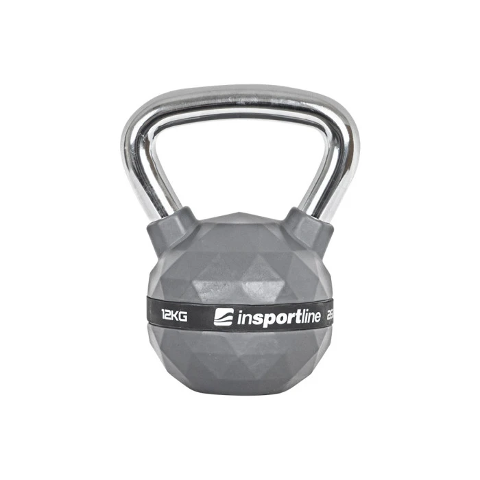 Гиря с резиновым покрытием inSPORTline Kettlebell PU 12 кг