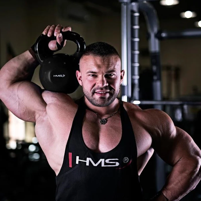 Гиря чавунна HMS KNV 10 кг, чорна