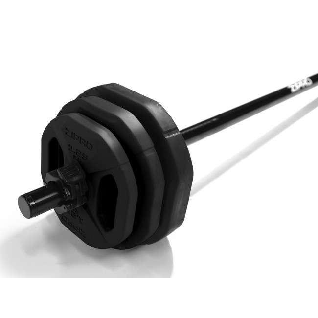 Штанга Body Pump Black Zipro с комплектом отягощений 20 кг.