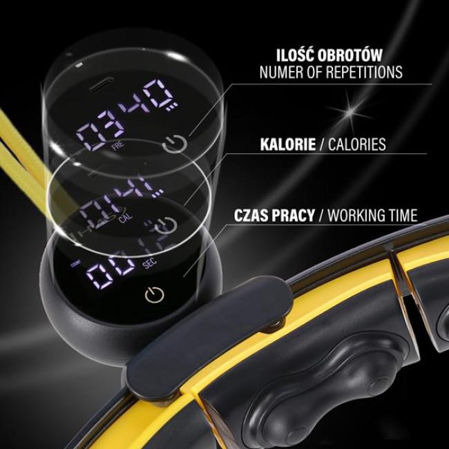 НАБОР ХУЛА-ХУП МАГНИТНЫЙ ЧЕРНЫЙ/ЖЕЛТЫЙ HHM21 ИЗ ГАРЯ + СЧЕТЧИК HMS + ПОЯС ДЛЯ ПОХУДЕНИЯ BR1313