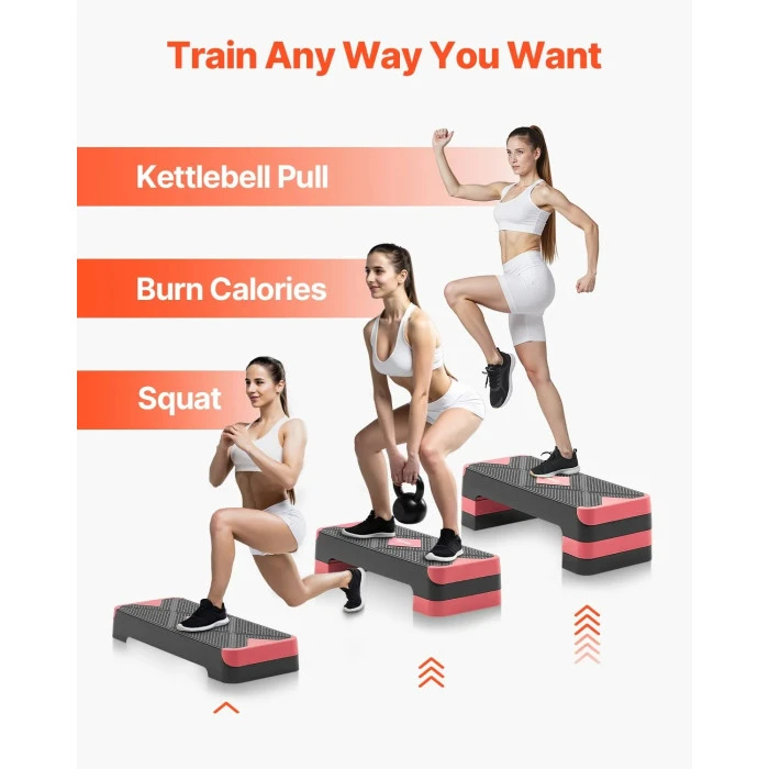 Степь-платформа VEVOR, черно-розовая