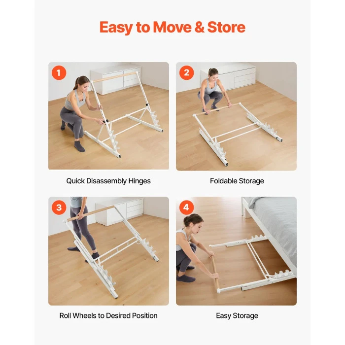 Балетная планка VEVOR CD-WDG08, белая