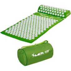 Акупрессурный коврик MXSTP с подушкой MOVIT 75 x 44 см, зеленый массажный