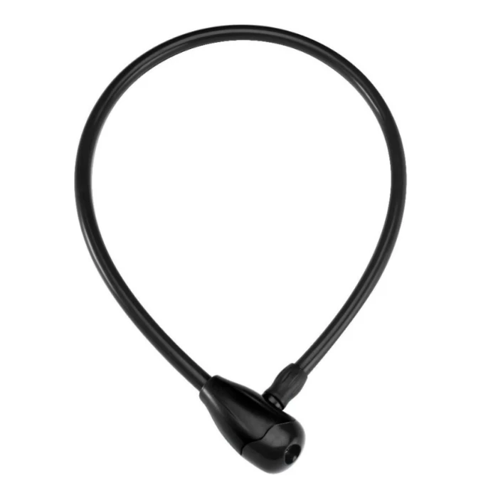 Замок велосипедный на ключ 12x800мм, черный