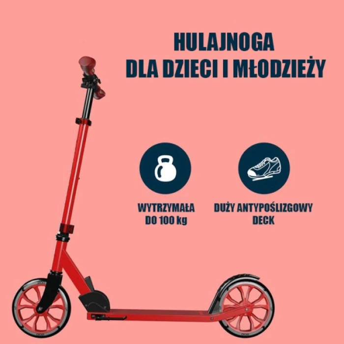 Самокат HUDORA BIGWHEEL Up 200 (14452) красный