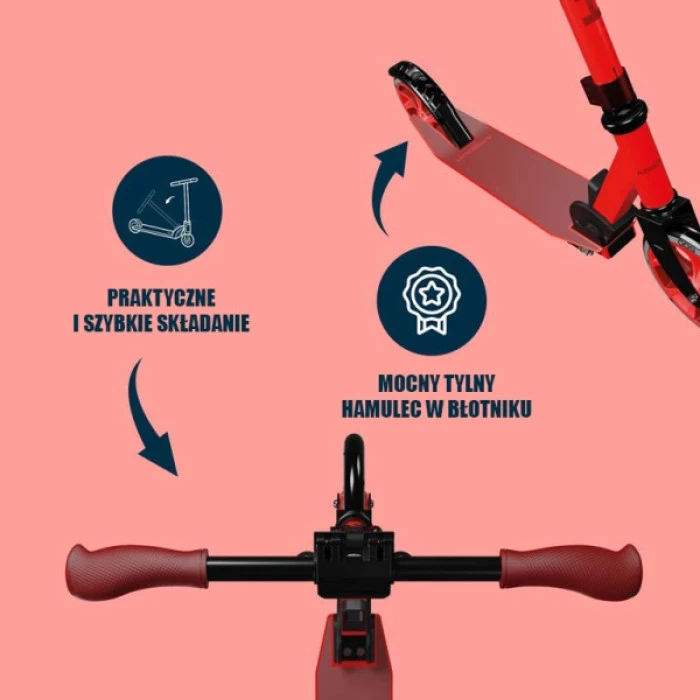 Самокат HUDORA BIGWHEEL Up 200 (14452) красный