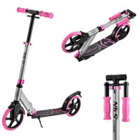 Самокат складной Nils Extreme HM127 серо-розовый